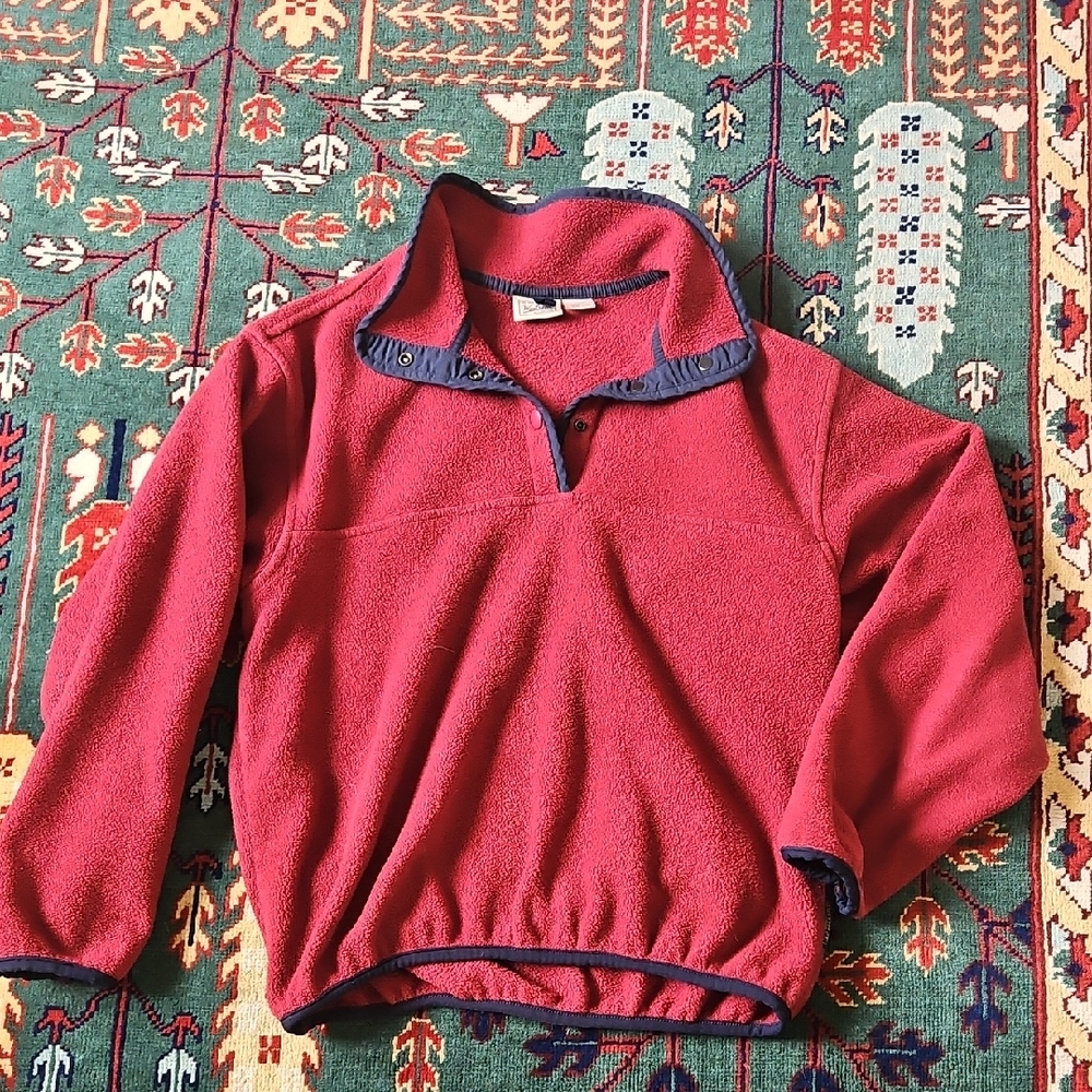 Vintage Woolrich Red PolarFleece with Navy Accents